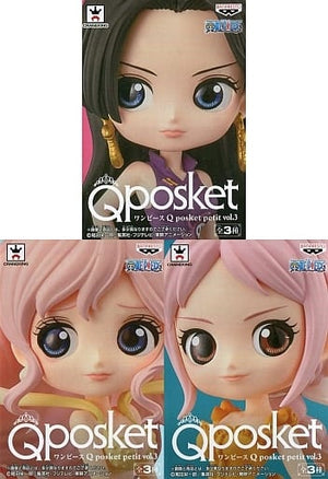 Boa Hancock , etc. One Piece Q posket petit Vol.3 All 3 Types Set Female Figure [USED]