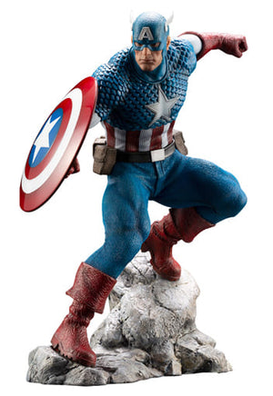 ARTFX PREMIER Captain America Avengers 1/10 PVC Painted Simple Assembly Kit Figure [USED]