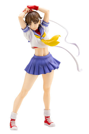 Sakura Round 2 Street Fighter Streetfighter Beautiful Girl 1/7 PVC Painted Finished Product Figure [USED]