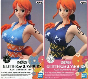 Nami One Piece GLITTER&GLAMOURS NAMI WANOKUNI STYLE All 2 Types Set Female Figure [USED]