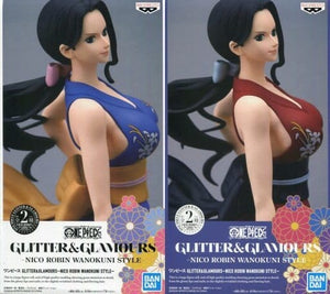 Nico Robin One Piece GLITTER&GLAMOURS NIKO ROBIN WANOKUNI STYLE All 2 Types Set Female Figure [USED]