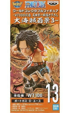 Portgas D. Ace One Piece World Collectable Figure WT100 Memorial Drawing By Eiichiro Oda Hundred Views of the Great Pirates 3 Trading Figure [USED]