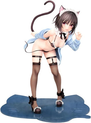 Maid Swimsuit Yu-chan Illustrated by Shikitani Asuka Kemomimi Gakuen -Recruiting Swimming Club Members!- 1/7 PMMA Painted Finished Product Female Figure [USED]