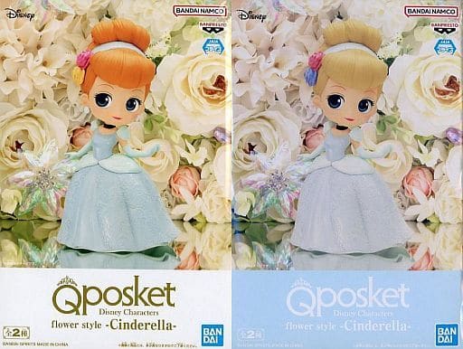 Cinderella Cinderella Q posket Disney Characters Flower Style Cinderella All 2 Types Set Female Figure [USED]