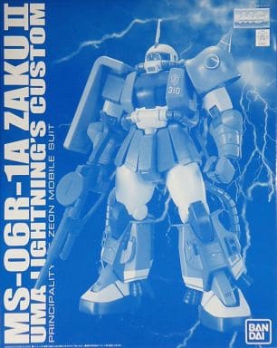 Exclusive to Yuma Lightning Zaku II Mobile Suit Gundam MSV MG MS-06R-1A 1/100 Premium Bandai Limited Plastic Model [USED]