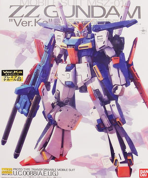 1/100 MG MSZ-010 ZZ Gundam Ver.Ka Mobile Suit Gundam ZZ with Premium Decal Plastic Model [USED]