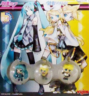 Kochotto Collection EX Hatsune Miku Wink Ver. & Kagamine Rin Ren Set Event Limited Edition Keychain with Capsule Key Ring  [USED]