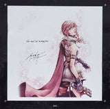 Lightning Original Illustation Plate 3rd Anniversary Final Fantasy XIII 2009 Square Enix Members Ultimate Member Benefits Other-Goods [USED]