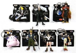 All 7 Types Set Final Fantasy VII Figure Keychain 2 Key Ring [USED]