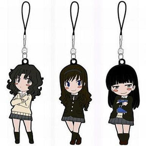 B Set Tanamachi Kaoru Morishima Haruka Ayatsuji Tsukasa Rubber Strap Set Amagami SS Key Ring [USED]