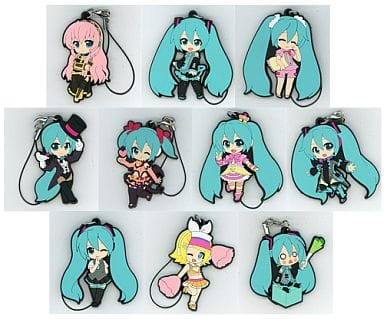 Hatsune Miku, etc. Hatsune Miku Project DIVA Trading Strap Track04 All 10 Types Set Key Ring [USED]