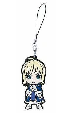 Saber Fate/Zero Ichiban Kuji Kyun Chara World Part2 Rubber Charm Prize F Key Ring [USED]