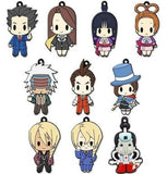 All 10 Types Set Ace Attorney / Ace Attorney Investigations: Miles Edgeworth Rubber Strap Collection Vol.1 Renewal Package Version Key Ring [USED]