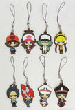 All 8 Types Set Pokemon Mate Rubber Strap Collection Pokemon Center & Animate Limited Key Ring [USED]