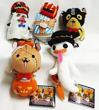 Risky Brothers, etc. One Piece Plush Toy that Can Be Attached To Bag Halloween 2013 All 5 Types Set Key Ring [USED]