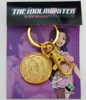 Miura Azusa Medal Keychain Gold Limited The Idolmaster Lawson Limited Key Ring  [USED]