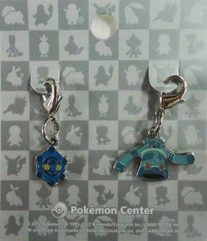 436.Bronzor & 437.Bronzong National Picture Book Metal Charm 2 Set Pokemon Pokemon Center Limited Key Ring  [USED]