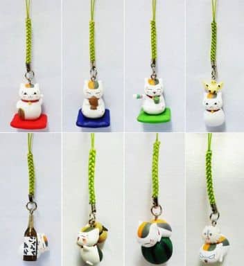 Nyanko-sensei Natsume's Book of Friends Nyanko Sensei Netsuke Strap Part 3 All 8 Types Set Key Ring [USED]