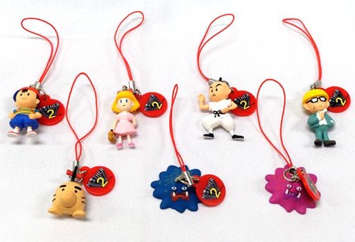 Ness, etc. Mother2 Figure Strap All 7 Types Set Key Ring [USED]
