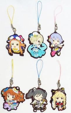 Anzu Futaba, etc. THE iDOLM@STER Cinderella Girls Ichiban Kuji Rubber Charm Prize F All 6 Types Set Key Ring [USED]