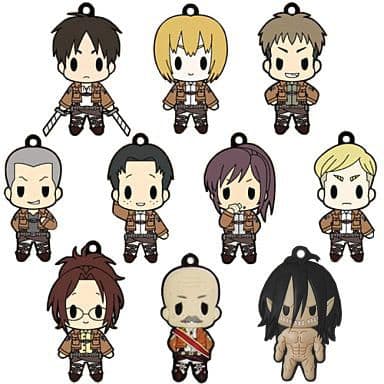 Ellen Yeager, etc. Attack on Titan D4 Rubber Keychain Collection Vol.1 All 10 Types Set Key Ring [USED]