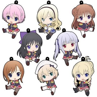 Mio Kisaki, etc. Walkure Romanze Petanko Trading Rubber Strap All 8 Types Set Key Ring [USED]