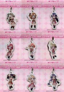 All 9 Types Set Metal Charm feat.Yagumo Gengou Love Live! Key Ring [USED]