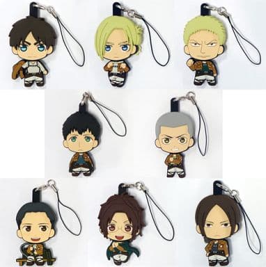 Ellen Yeager, etc. Attack on Titan Pikutamu! PART2 All 8 Types Set Key Ring [USED]