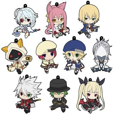 Kokonoe, etc. BLAZBLUE Petanko Trading Rubber Strap All 10 Types Set Key Ring [USED]