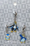 393.Piplup & 394.Prinplup & 395.Empoleon National Picture Book Metal Charm 3 Set Pokemon Pokemon Center Limited Key Ring  [USED]