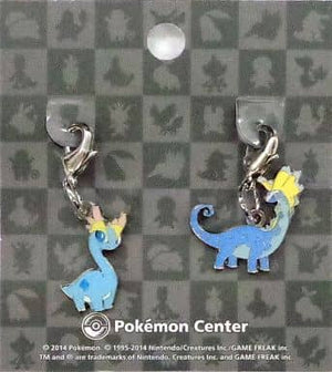 698.Amaura & 699.Aurorus National Picture Book Metal Charm 2 Set Pokemon Pokemon Center Limited Key Ring  [USED]