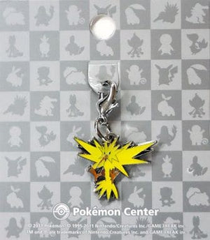 145.Zapdos National Picture Book Metal Charm Pokemon Pokemon Center Limited Key Ring  [USED]