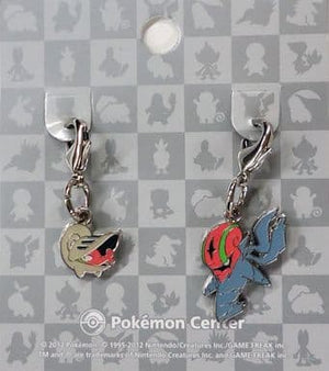 616.Shelmet & 617.Accelgor National Picture Book Metal Charm 2 Set Pokemon Pokemon Center Limited Key Ring  [USED]