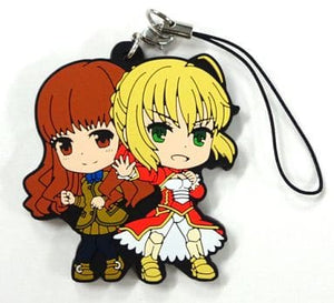 Saber Extra Hakuno Kishinami Fate Series Ichiban Kuji Premium 10th Anniversary Part 2 Saber Special Rubber Charm Prize H Key Ring [USED]