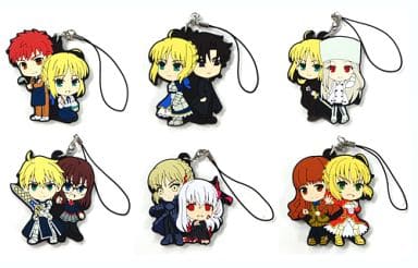 Shiro Emiya, etc. Fate Series Ichiban Kuji Premium 10th Anniversary Part 2 Saber Special Rubber Charm Prize H All 6 Types Set Key Ring [USED]