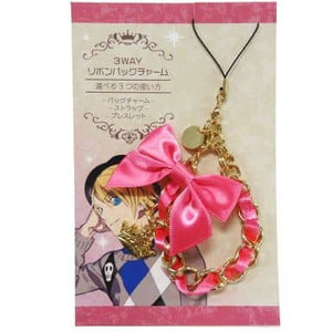 Kurusu Sho 3WAY Ribbon Bag Charm Uta no Prince sama Event/Mail Order Limited Goods Key Ring  [USED]