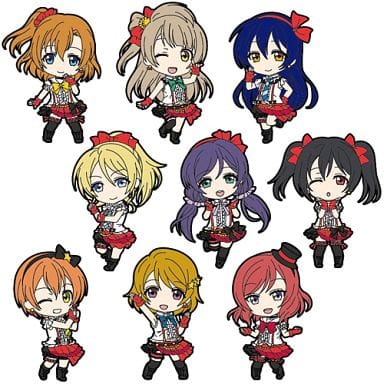 Nico Yazawa, etc. Love Live! Nendoroid Plus Rubber Charm 01 All 9 Types Set Key Ring [USED]