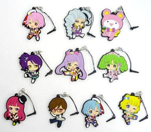 All 10 Types Set PriPara Petanko Trading Rubber Strap Key Ring [USED]