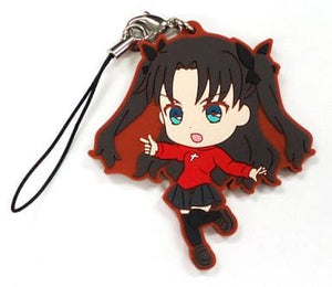 Rin Tohsaka Fate/stay night Unlimited Blade Works Ichiban Kuji Rubber Charm Prize J Key Ring [USED]