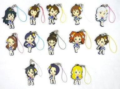 Haruka Amami, etc. THE iDOLM@STER Ichiban Kuji PART2 Rubber Charm Prize F All 13 Types Set Key Ring [USED]