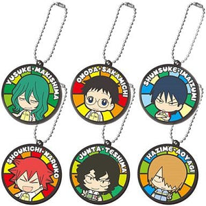 All 6 Types Set Yowamushi Pedal Grande Road Stained Glass Mascot Soukita High School ver. Key Ring [USED]