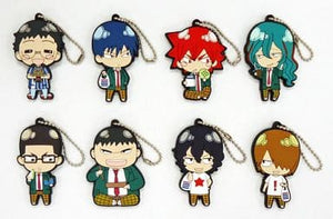 All 8Type Set Yowamushi Pedal GRANDE ROAD Rubber Keycharm Collection Soukita Lowson ver. Lowson Limited Key Ring  [USED]