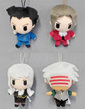 All 4 Types Set Mascot Plush Ace Attorney Key Ring [USED]