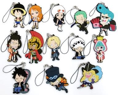 Nami, etc. One Piece Ichiban Kuji Dressrosa Battle Story Prize I All 13 Types Set Key Ring [USED]