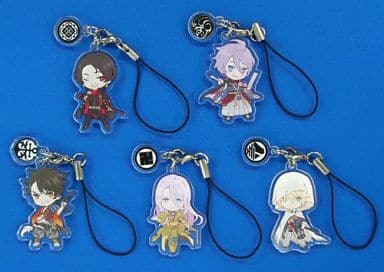 Kashu Kiyomitsu, etc. Touken Ranbu ONLINE Chibi Touken Danshi Strap Collection 1st All 5 Types Set Key Ring [USED]