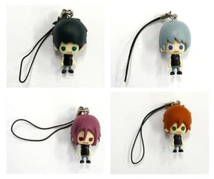 All 4 Types Set 1Point mascot -Sameduka High School- Free! -Eternal Summer- Key Ring [USED]