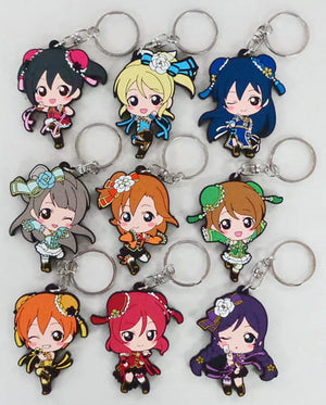 All 9 Types Set Traiding Rubber Key Ring Love Live! Ver.4 Key Ring [USED]