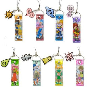 All 8 Types Set Digimon Adventure Trading Crest Strap Key Ring [USED]