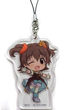 Akagi Miria THE iDOLM@STER Cinderella Girls Ichiban Kuji Project ST@RT!! Acrylic Strap Kyun Chara Illustrations Prize H Key Ring [USED]