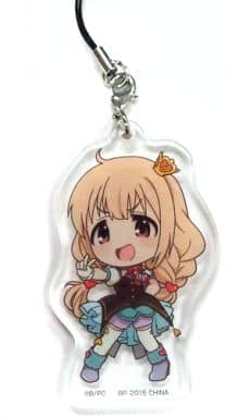 Anzu Futaba THE iDOLM@STER Cinderella Girls Ichiban Kuji Project ST@RT!! Acrylic Strap Kyun Chara Illustrations Prize H Key Ring [USED]